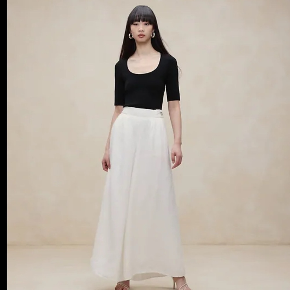 Banana Republic Lina Linen Wide Leg Pants